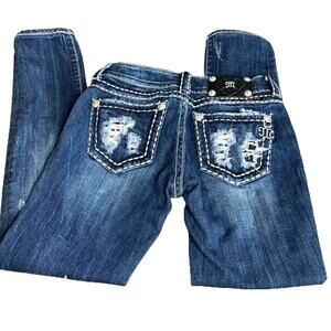 Miss Me Skinny Low Rise Distressed Denim, 26, Y2K, 90s